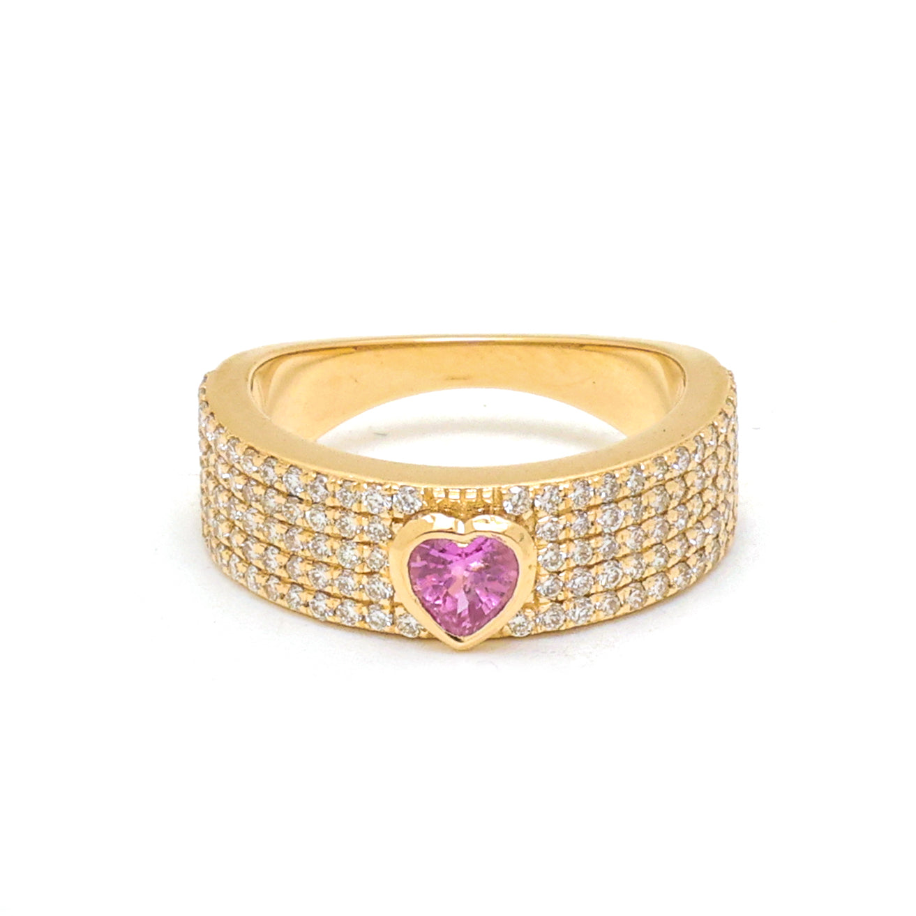 JPRG-4038/9881 Pink Sapphire Diamond Ring | 14K