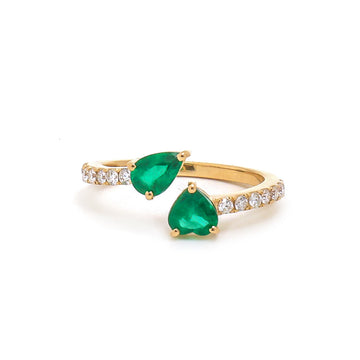 JPRG-4056/9919 Emerald Diamond Ring | 18K