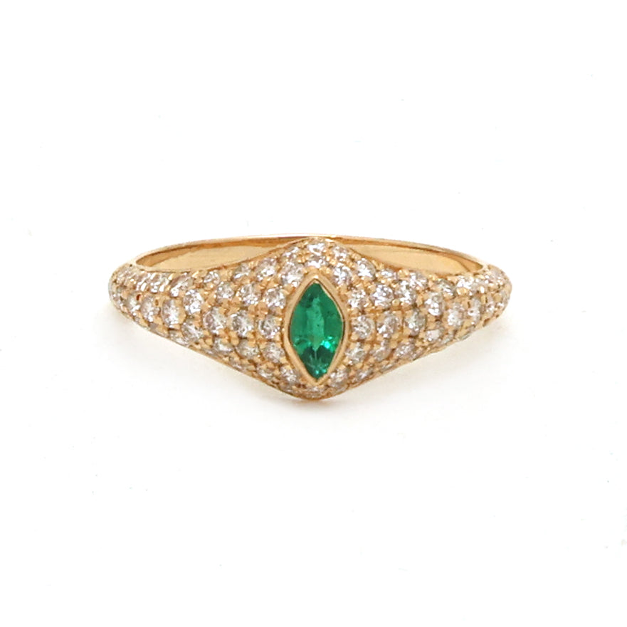 JPRG-4058/9938 Emerald Diamond Ring | 18K