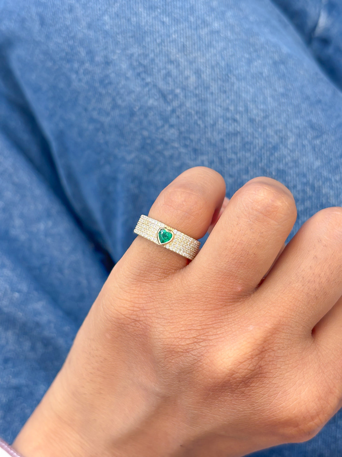 JPRG-4065/9943 Emerald Diamond Ring | 14K