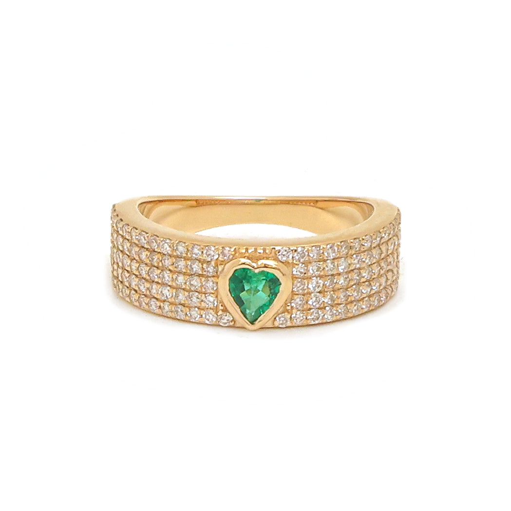 JPRG-4065/9943 Emerald Diamond Ring | 14K