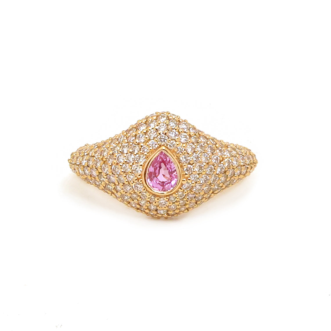 JPRG-4068/9948 Pink Sapphire Diamond Ring | 18K