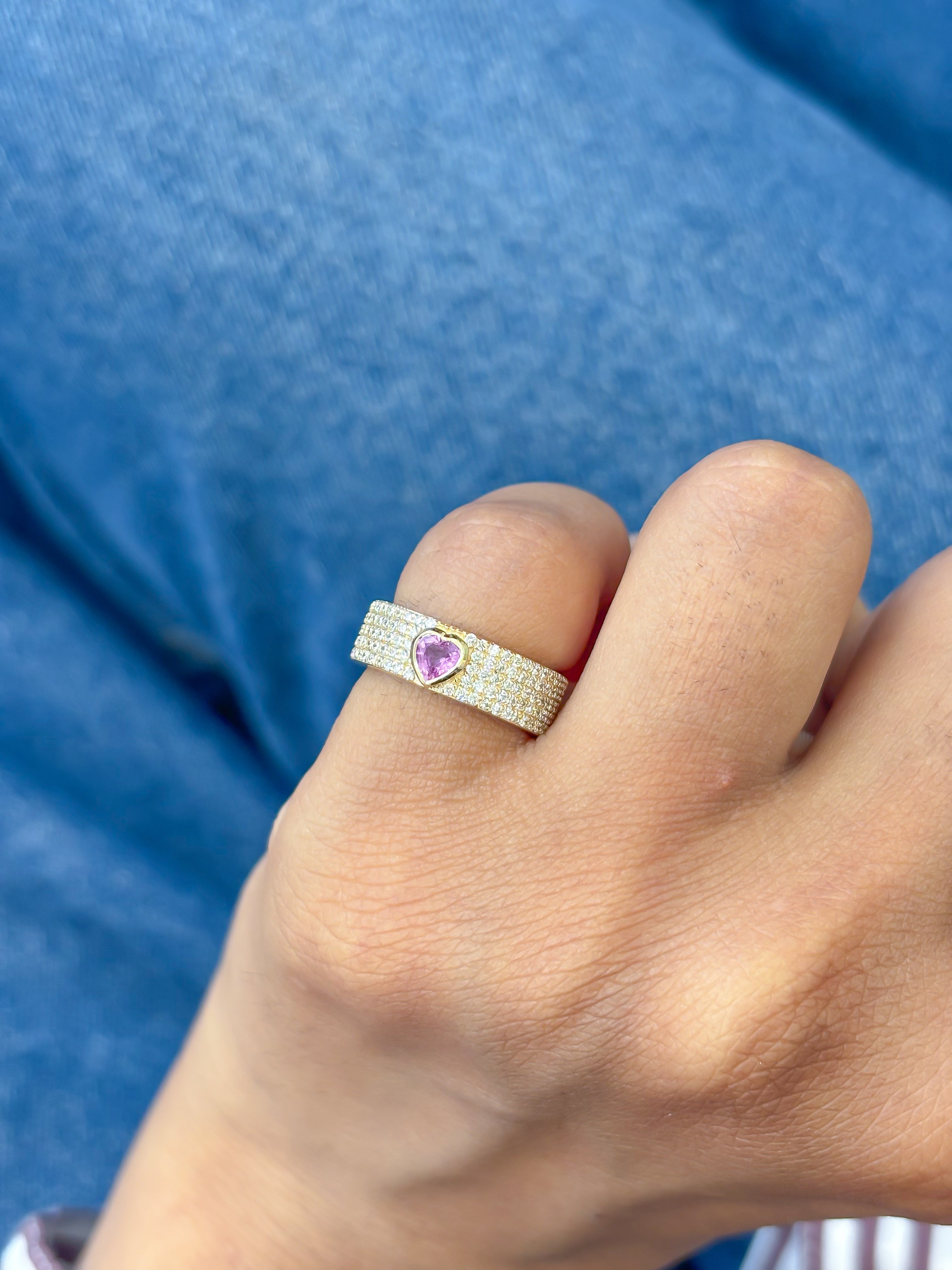 JPRG-4076/9956 Pink Sapphire Diamond Ring | 18K