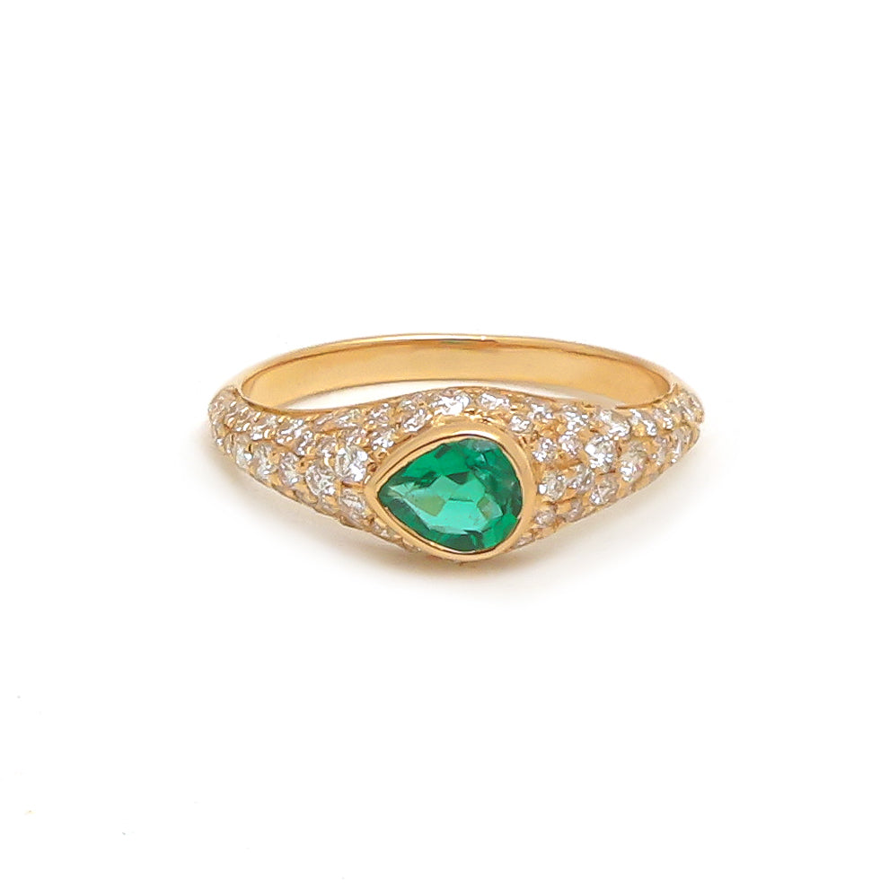 JPRG-4078/9958 Emerald Diamond Ring | 18K