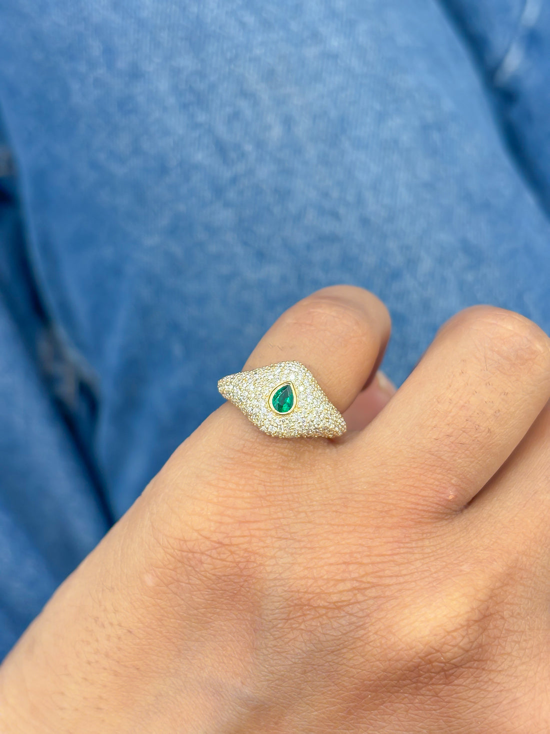 JPRG-4079/9959 Emerald Diamond Ring | 18K