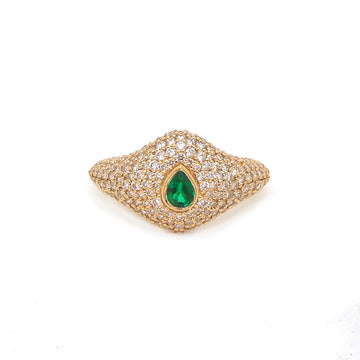 JPRG-4079/9959 Emerald Diamond Ring | 18K