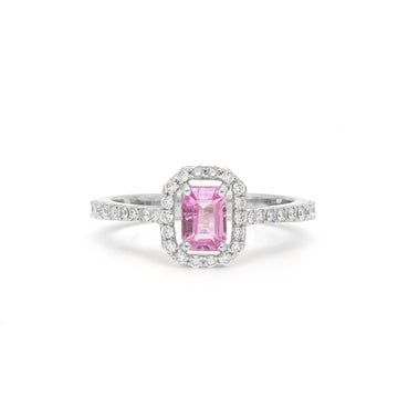JPRG-4105/10063 Pink Sapphire Diamond Ring | 18K