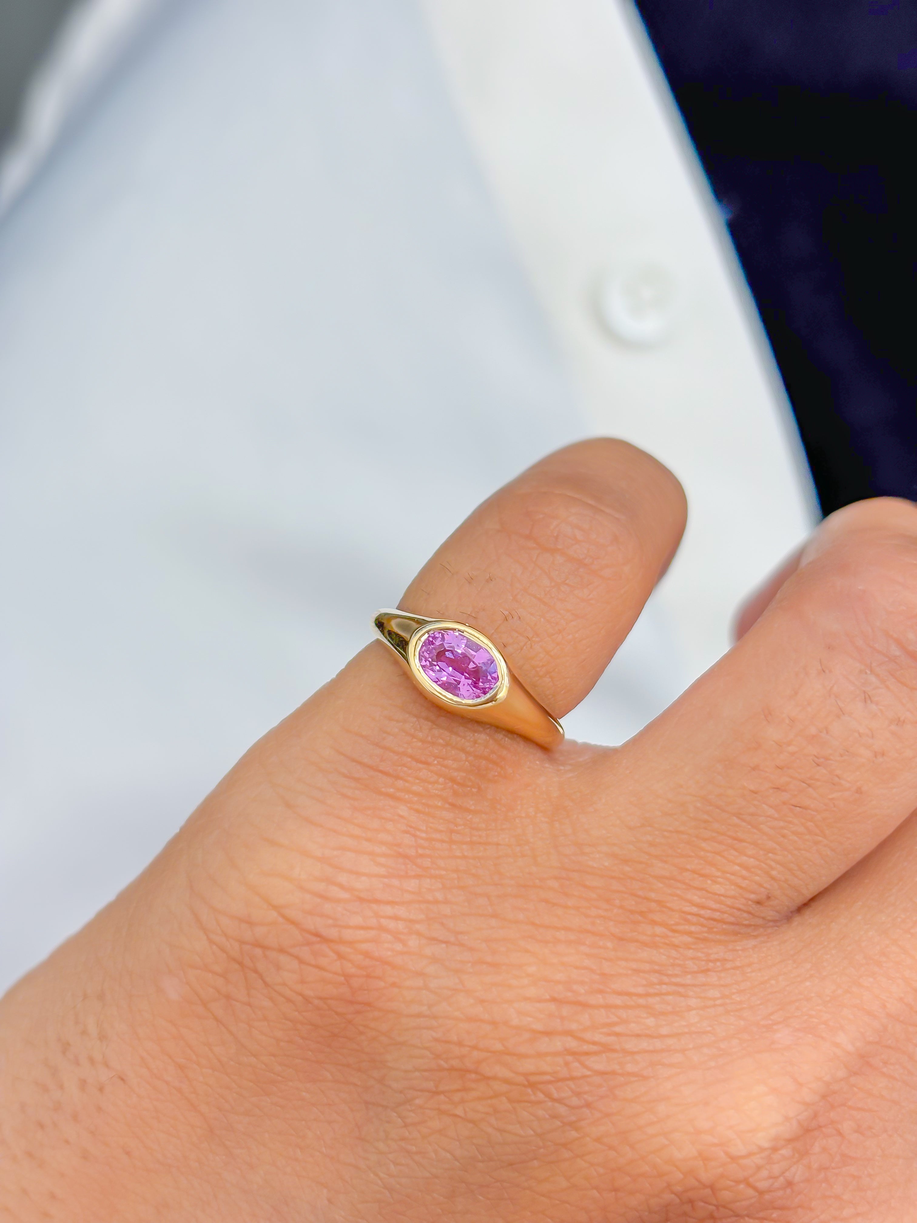 JPRG-4107/10069 Pink Sapphire Ring | 14K