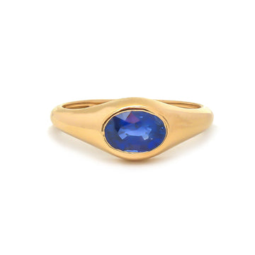 JPRG-4111/10073 Blue Sapphire Ring | 14K
