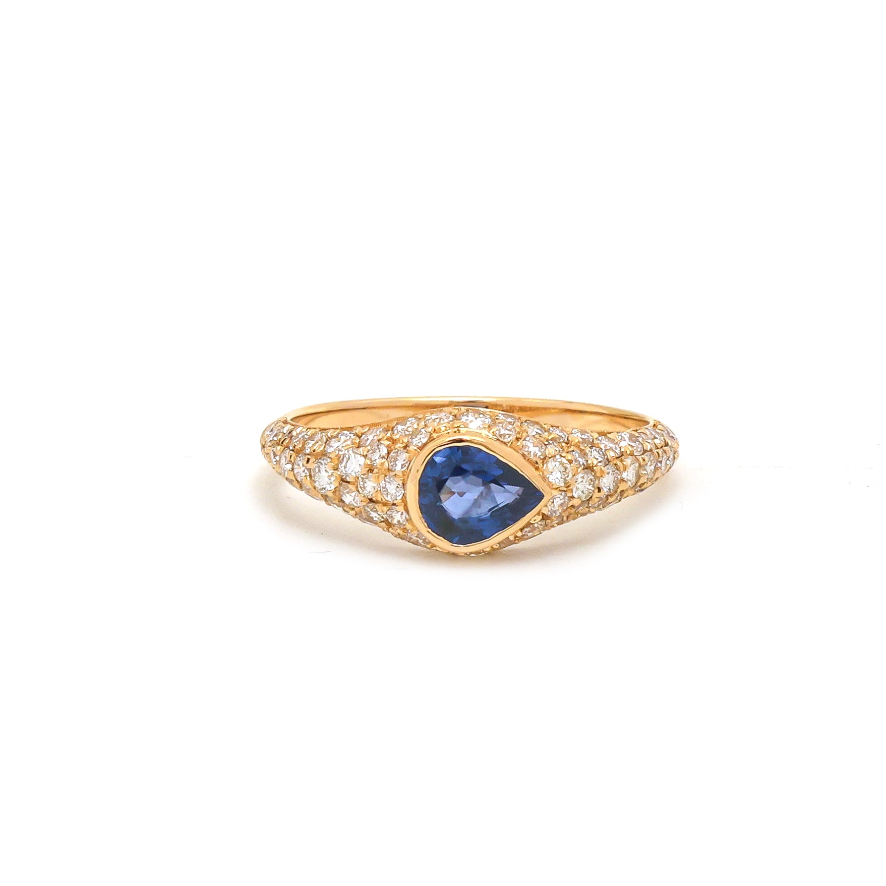 JPRG-4114/10076 Blue Sapphire Diamond Ring | 18K