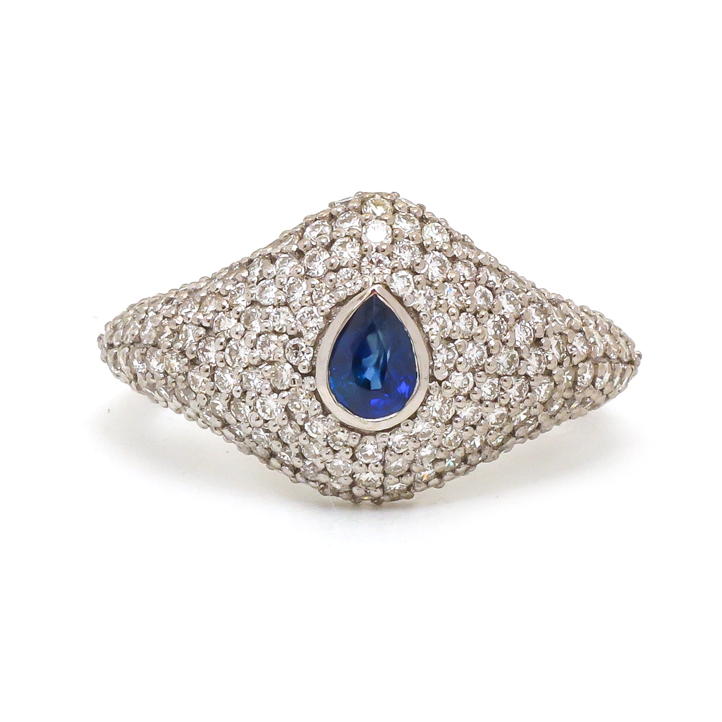 JPRG-4116/10078 Blue Sapphire Diamond Ring | 18K