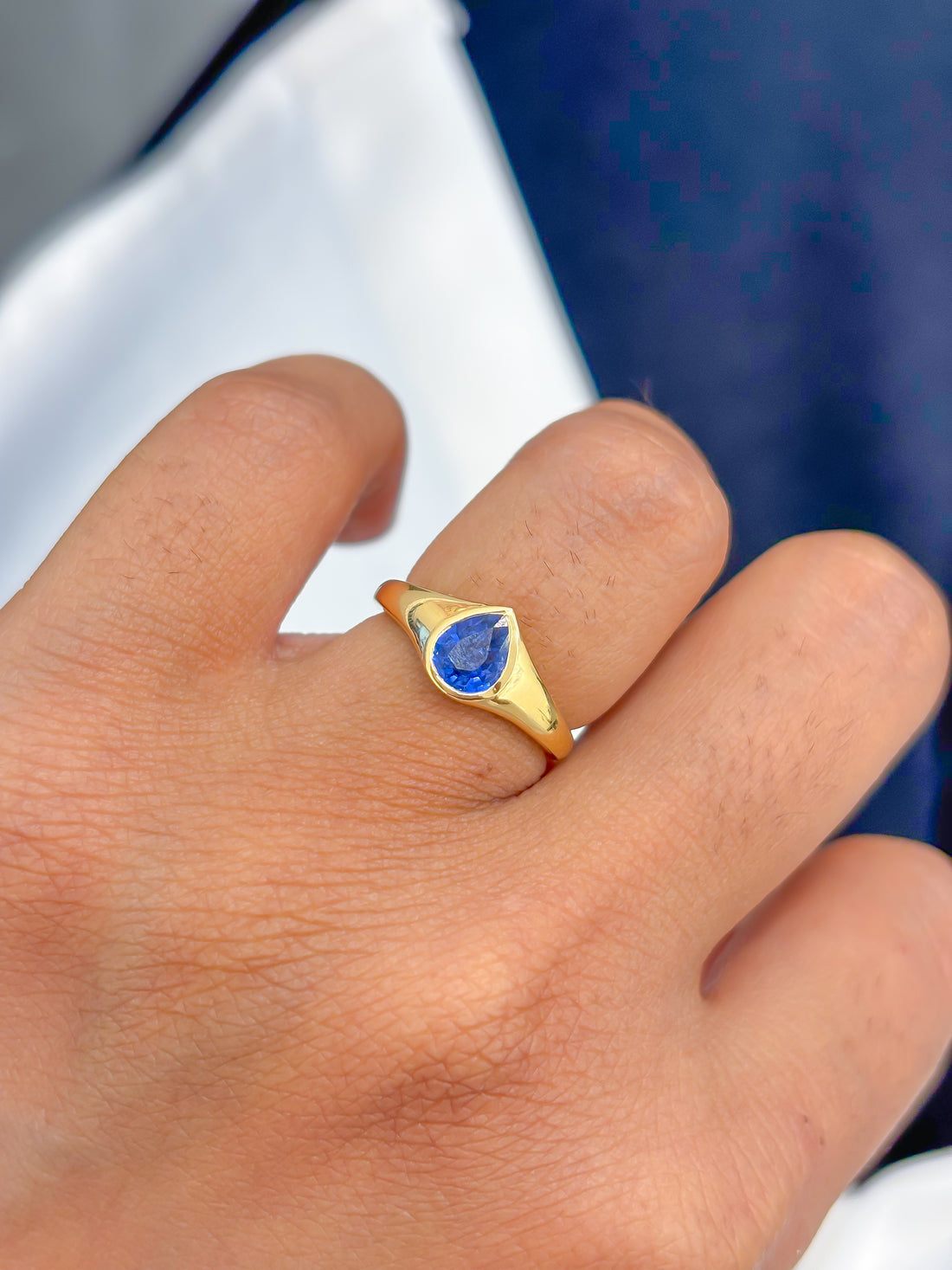 JPRG-4117/10079 Blue Sapphire Ring | 18K