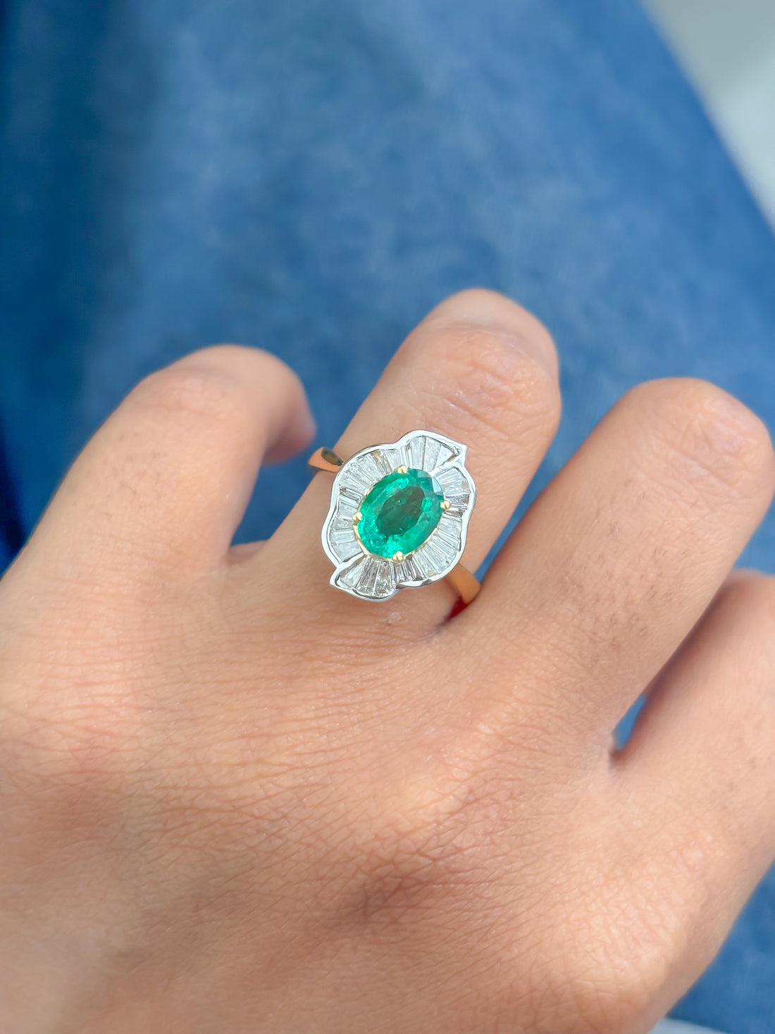 JPRG-4160/10202 Emerald Diamond Ring | 18K
