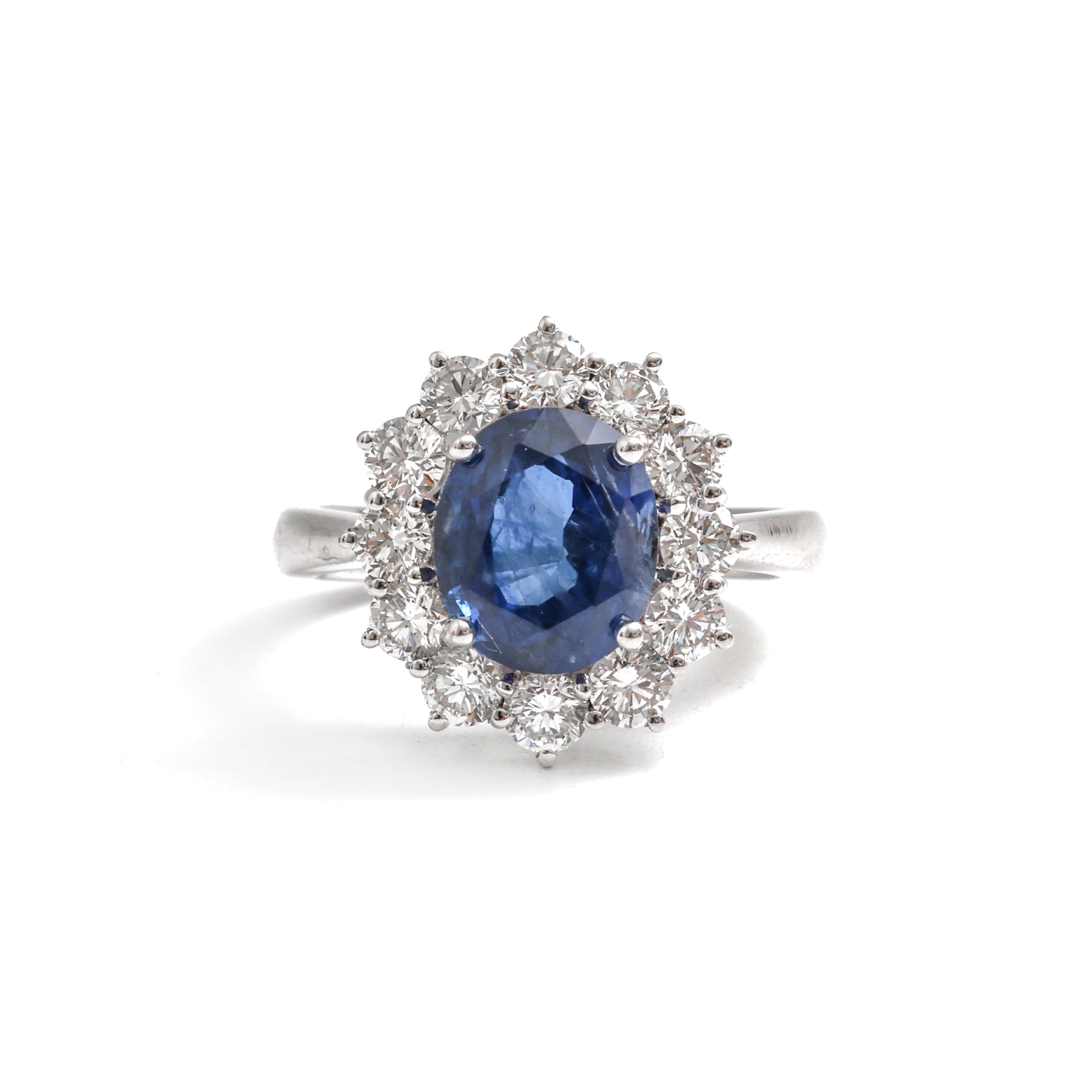 JPRG-4162/10206 Blue Sapphire Diamond Ring | 18K