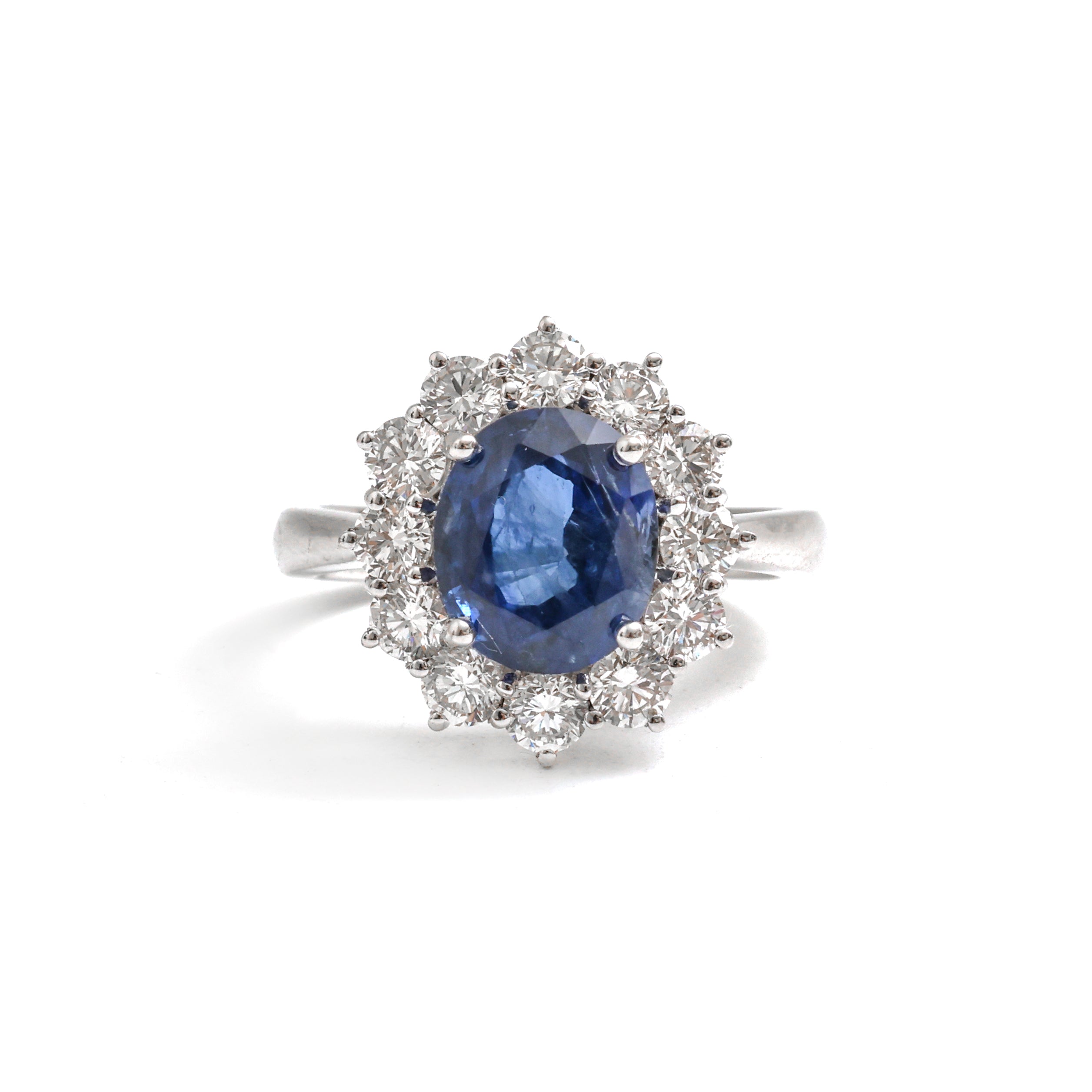 JPRG-4164/10208 Blue Sapphire Diamond Ring | 18K