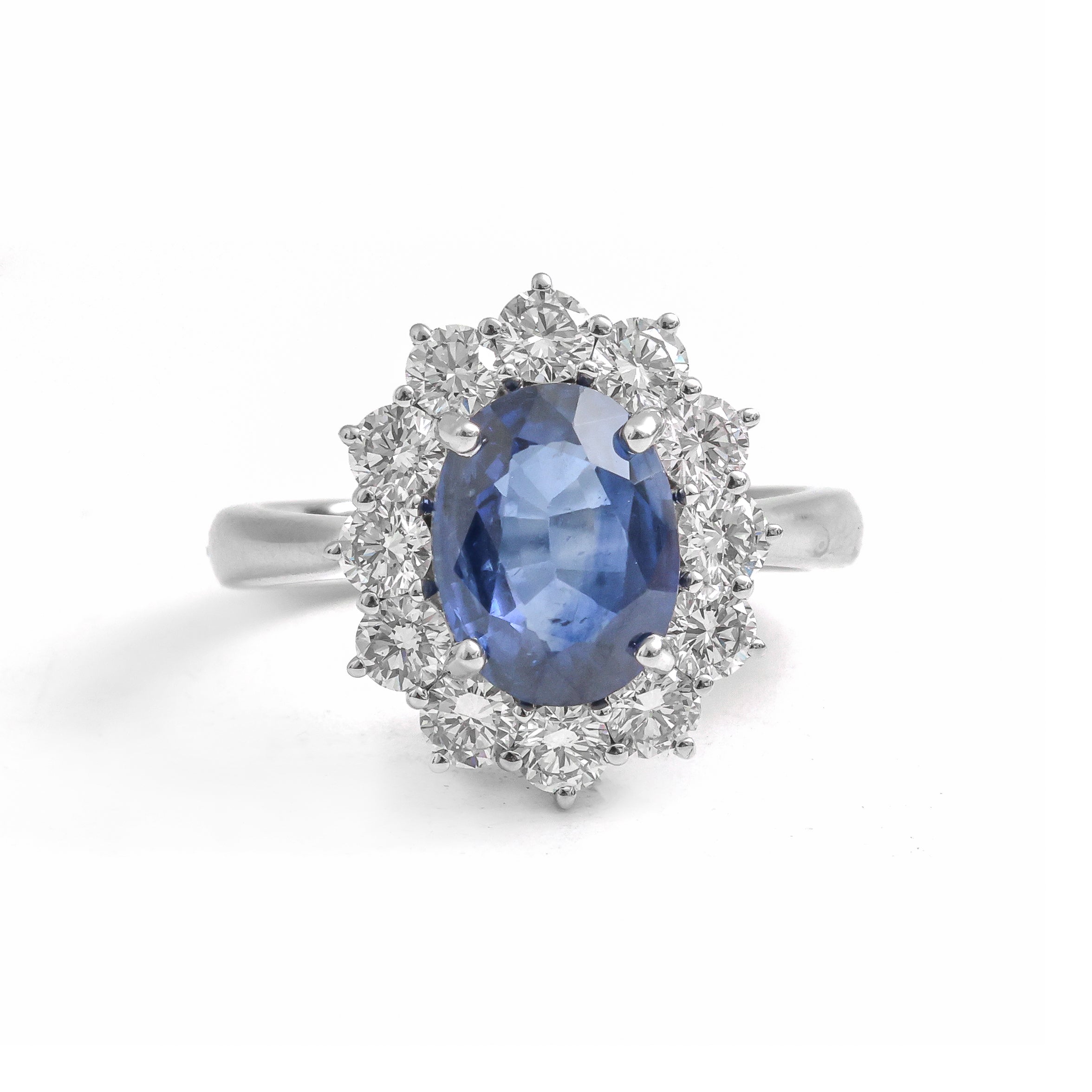 JPRG-4165/10209 Blue Sapphire Diamond Ring | 18K