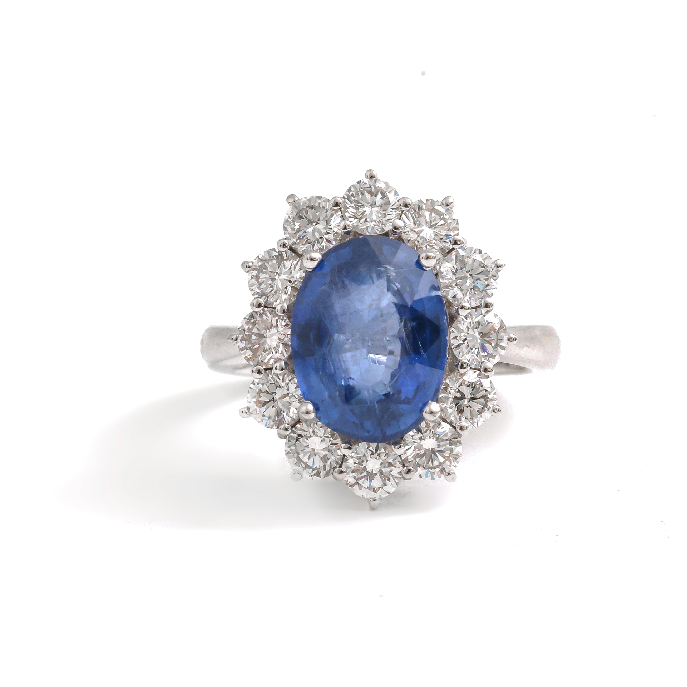 JPRG-4166/10210 Blue Sapphire Diamond Ring | 18K