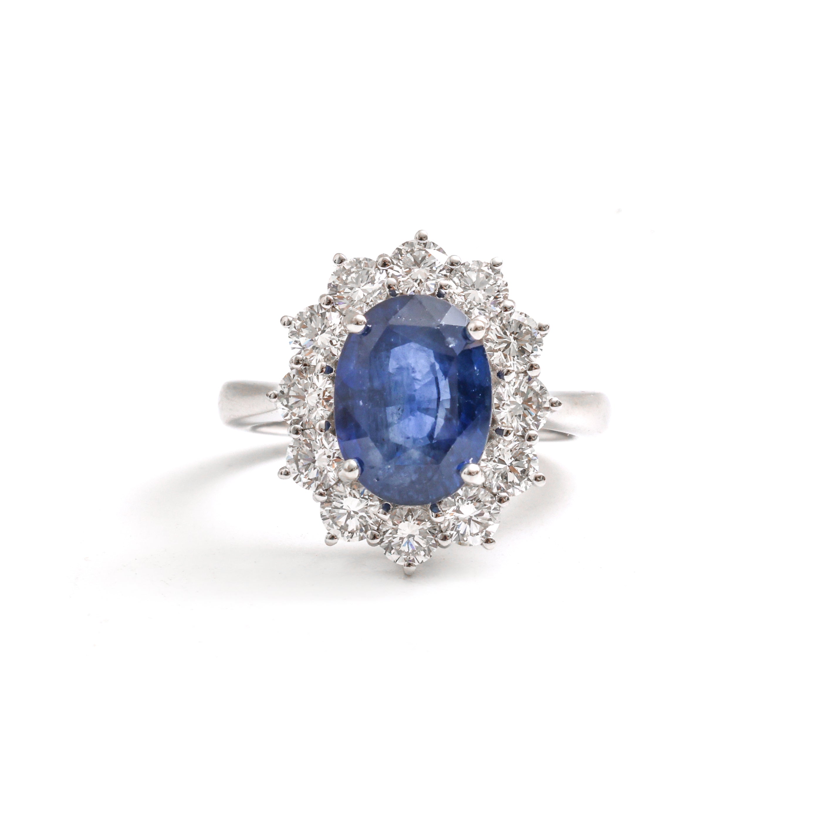 JPRG-4167/10211 Blue Sapphire Diamond Ring | 18K