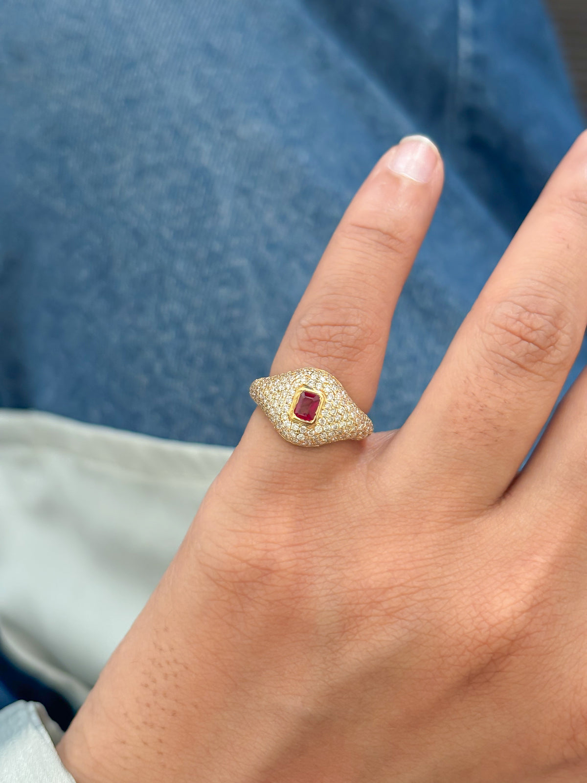 JPRG-4176/10228 Ruby Diamond Ring | 18K