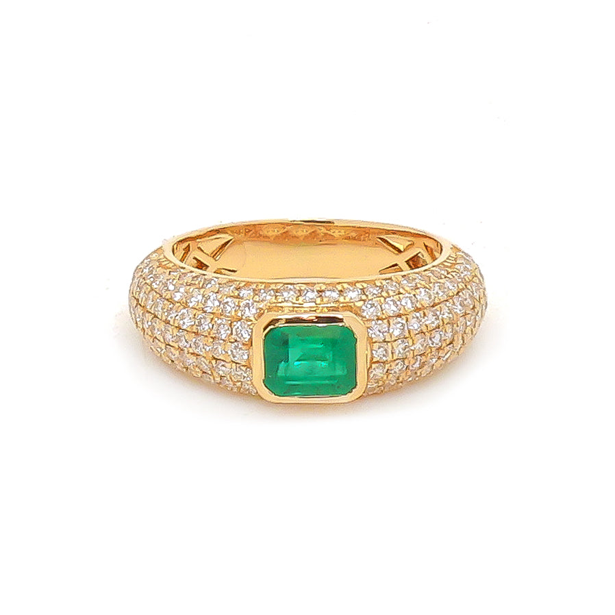 JPRG-4180/10250 Emerald Diamond Ring | 18K