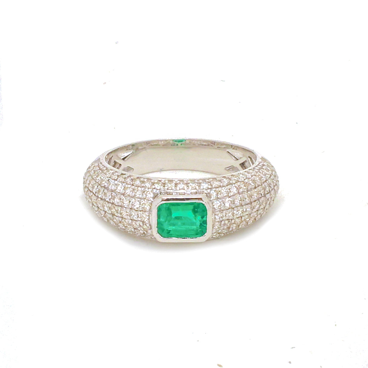 JPRG-4182/10252 Emerald Diamond Ring | 18K