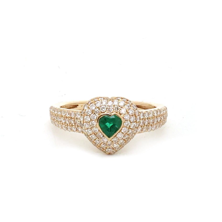 JPRG-4183/10253 Emerald Diamond Ring | 18K