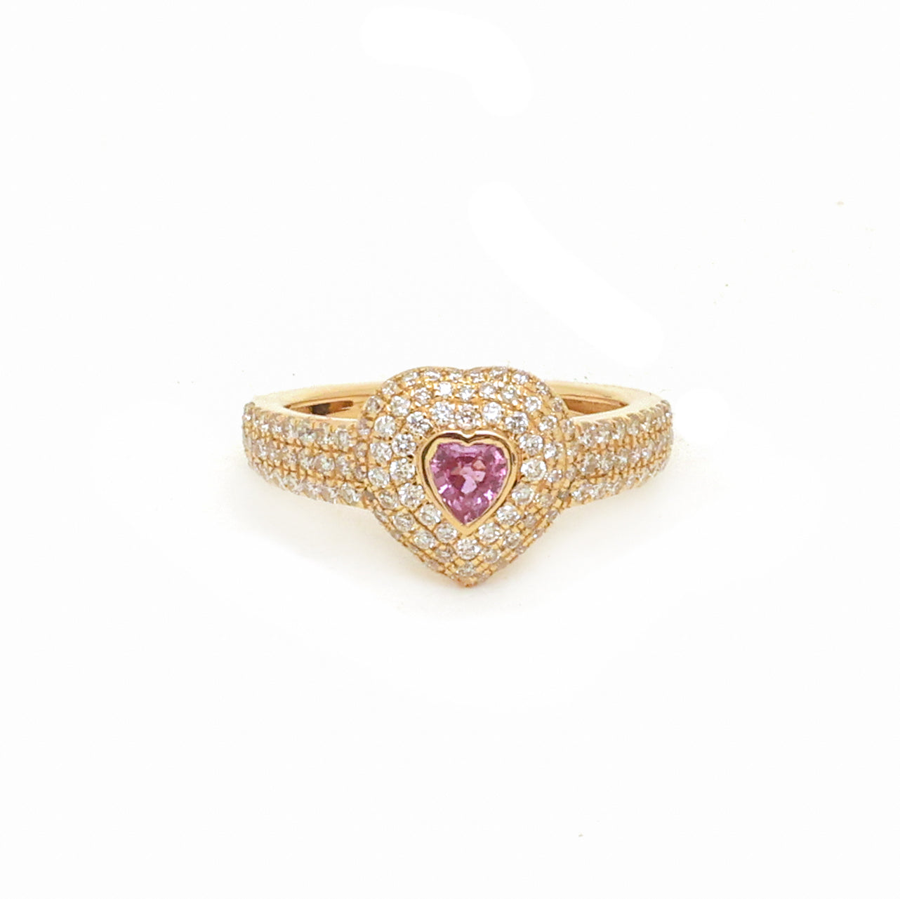 JPRG-4187/10257 Pink Sapphire Diamond Ring | 18K