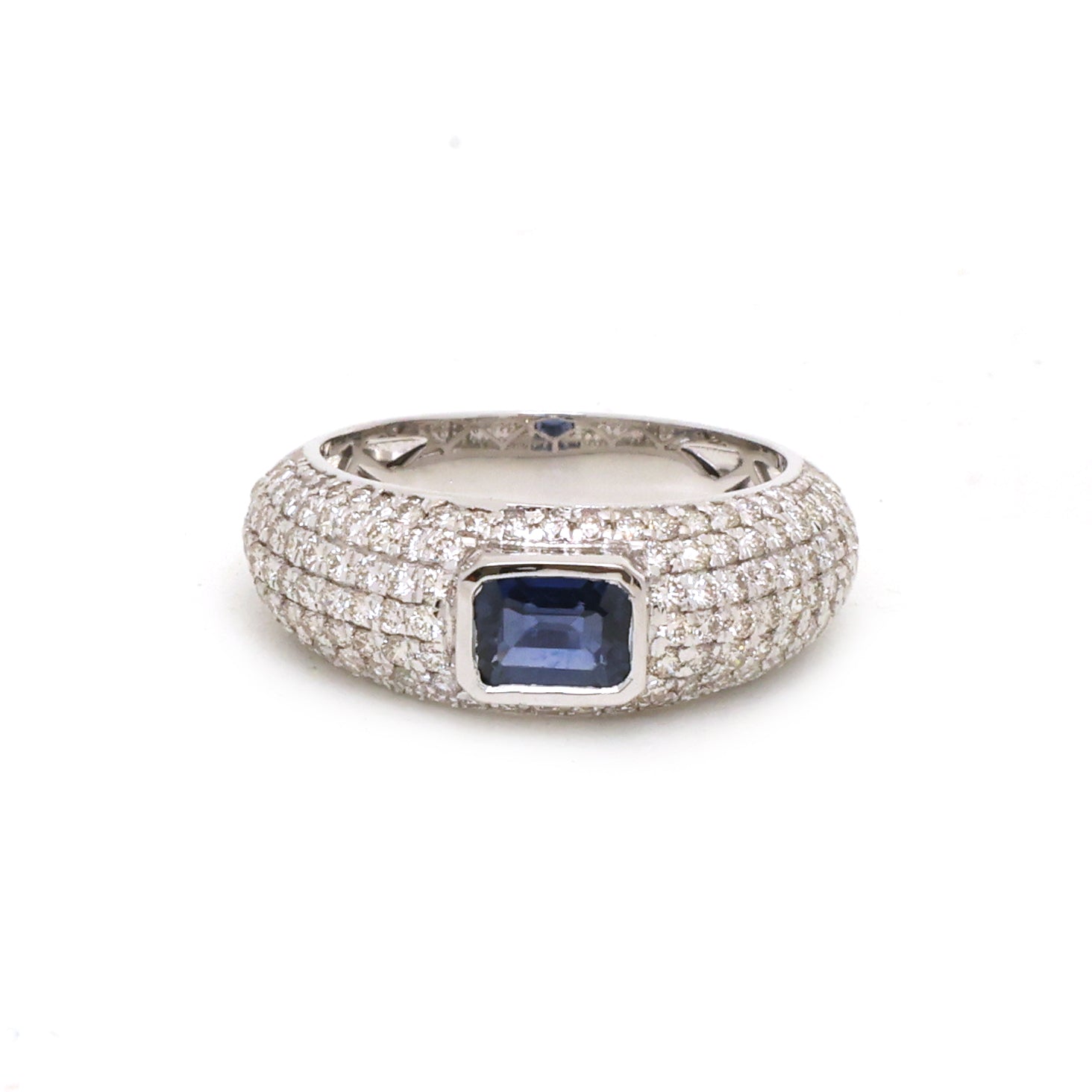 JPRG-4199/10259 Blue Sapphire Diamond Ring | 18K