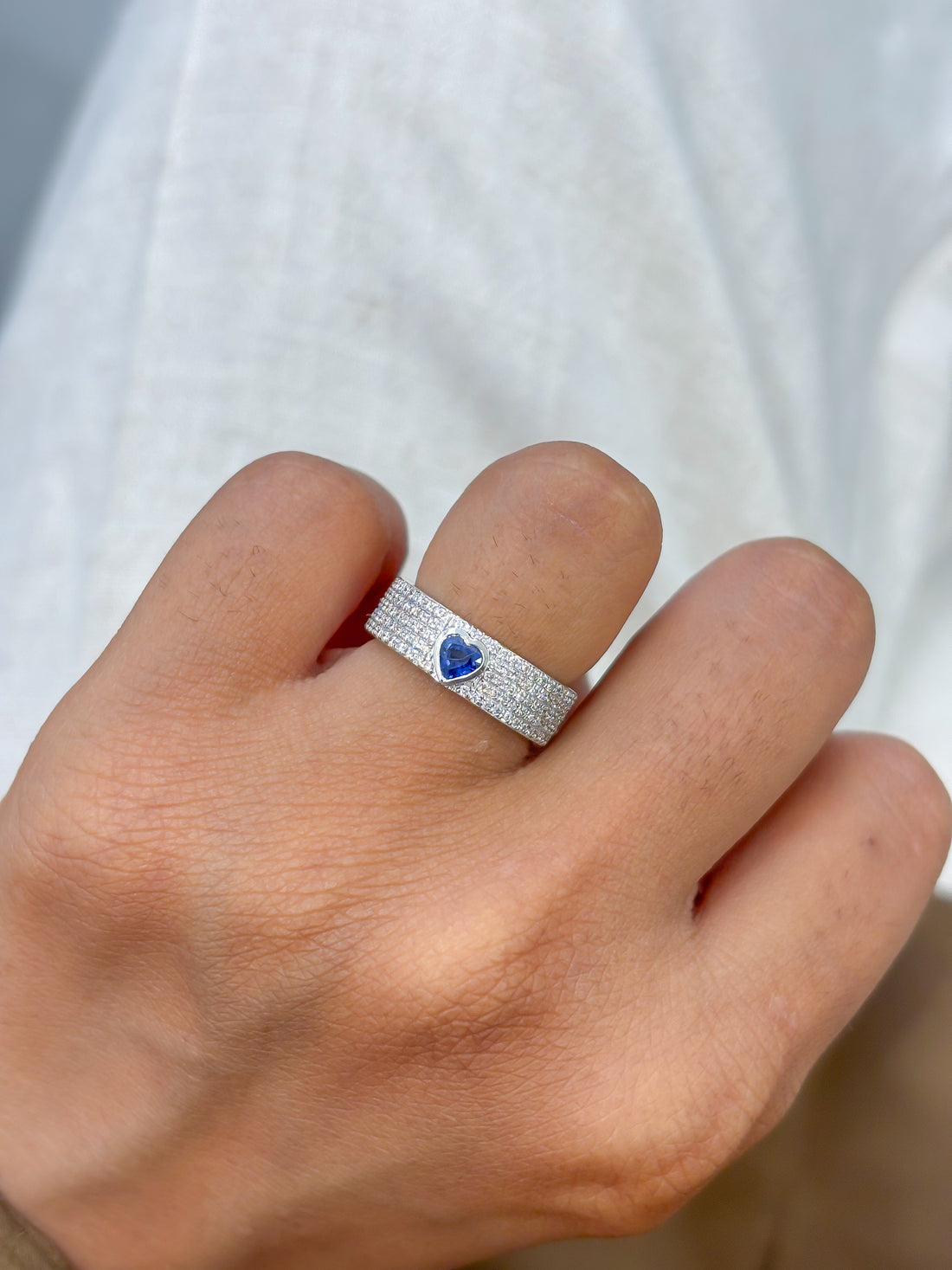 JPRG-4200/10260 Blue Sapphire Diamond Ring | 18K