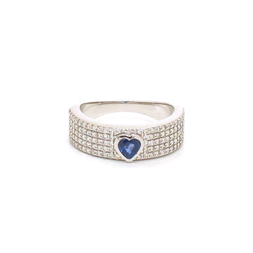 JPRG-4200/10260 Blue Sapphire Diamond Ring | 18K