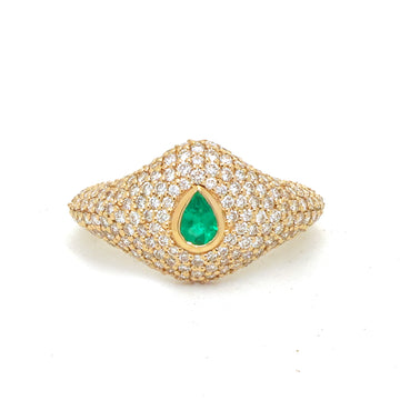 JPRG-4201/10261 Emerald Diamond Ring | 18K