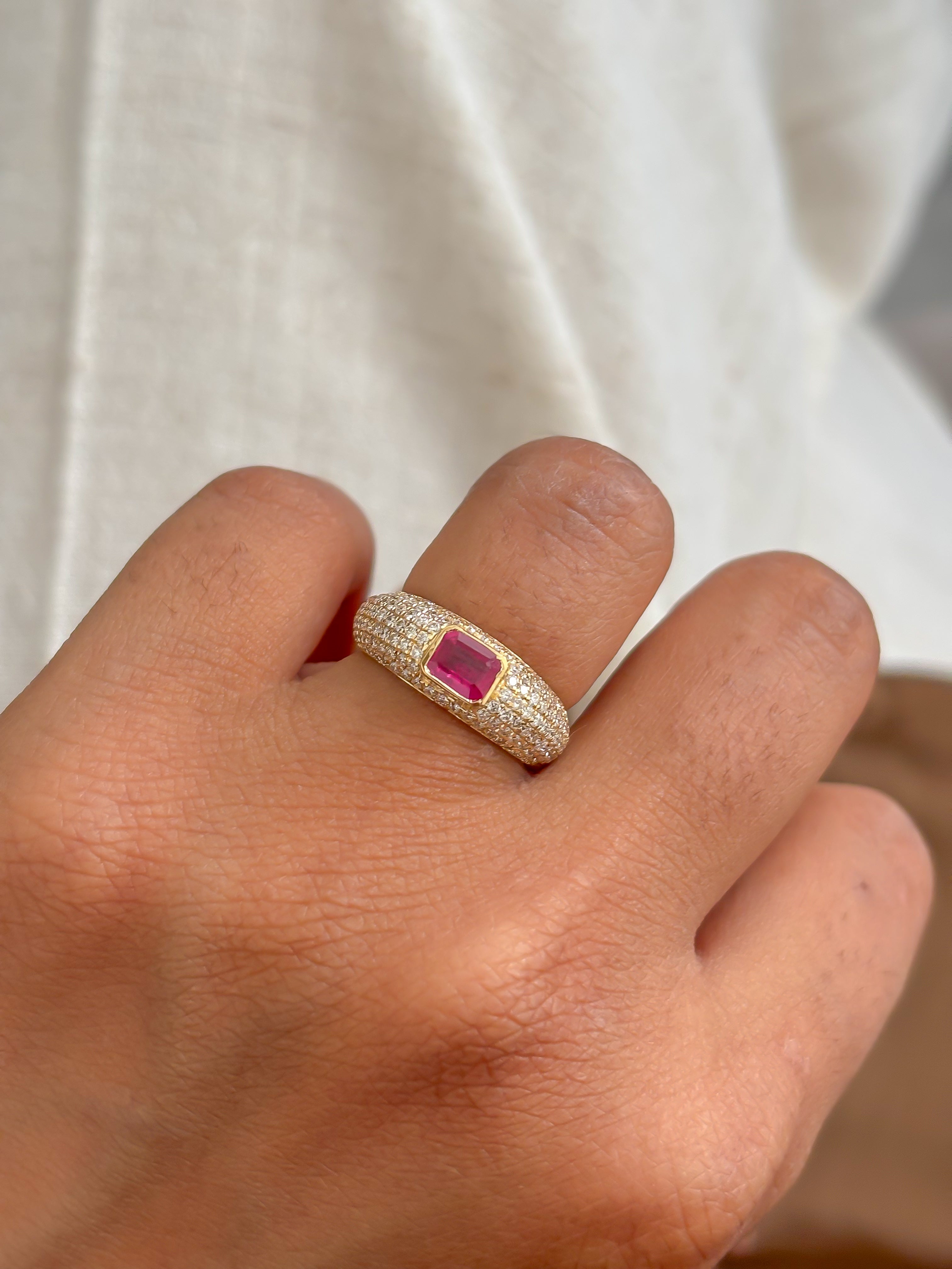 JPRG-4203/10264 Ruby Diamond Ring | 18K