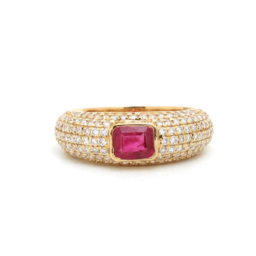 JPRG-4203/10264 Ruby Diamond Ring | 18K