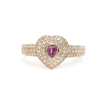 JPRG-4207/10268 Pink Sapphire Diamond Ring | 18K
