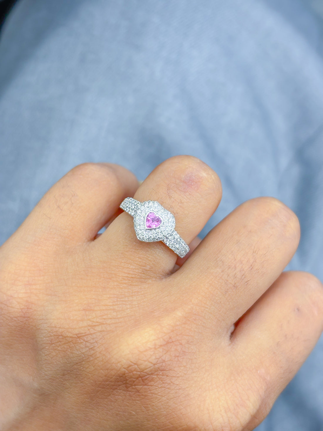 JPRG-4214/10307 Pink Sapphire Diamond Ring | 18K