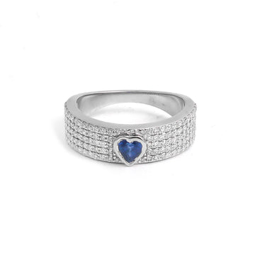 JPRG-4221/10323 Blue Sapphire Diamond Ring | 18K