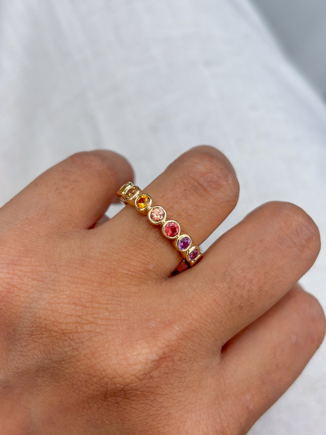 JPRG-4223/10329 Rainbow Sapphire Ring | 14K