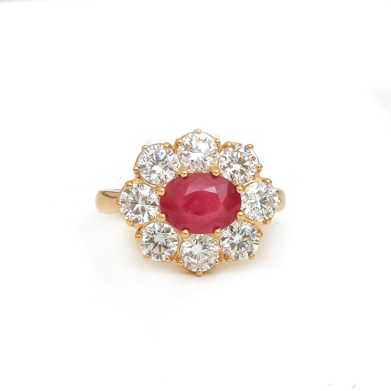JPRG-4226/10342 Lab Grown Diamond Ruby Ring | 18K