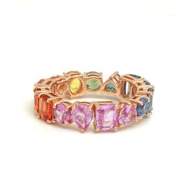 JPRG-4228/10344 Rainbow Sapphire Ring | 14K