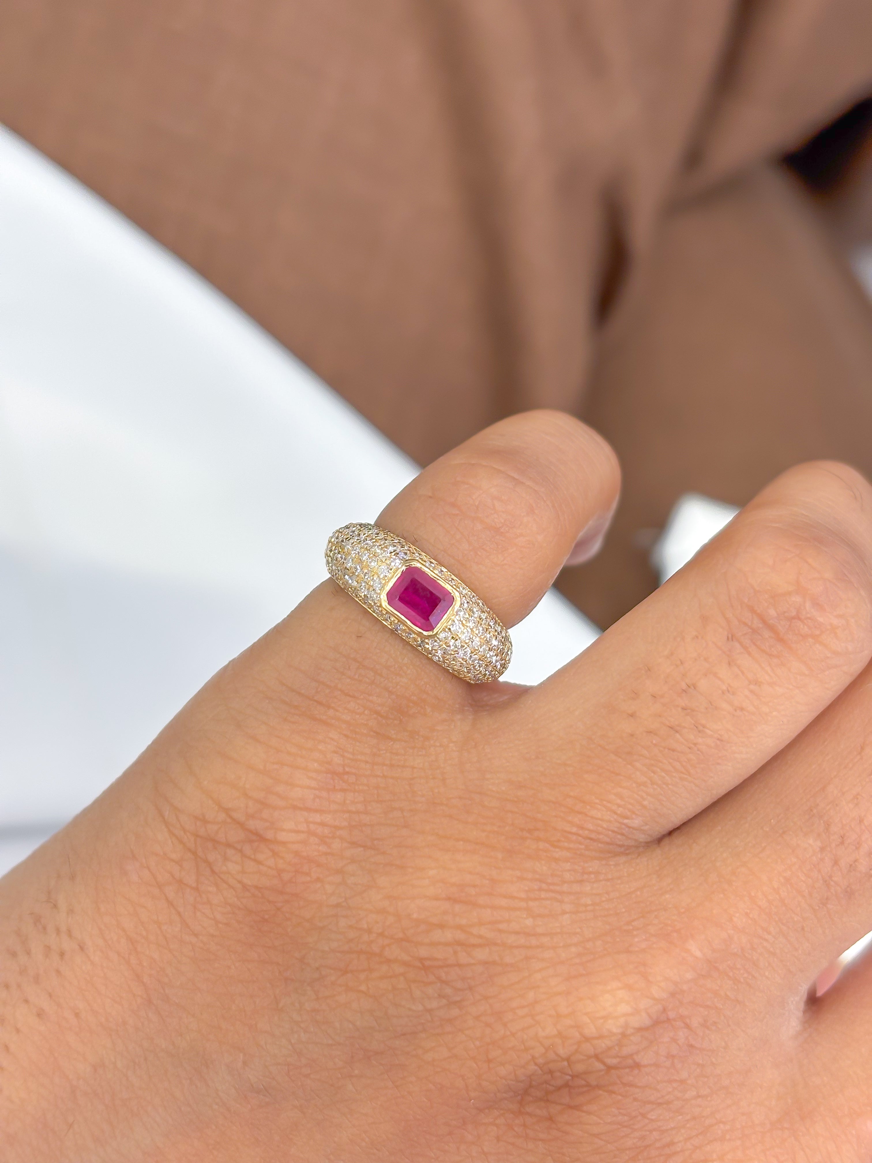 JPRG-4234/10367 Ruby Diamond Ring | 18K