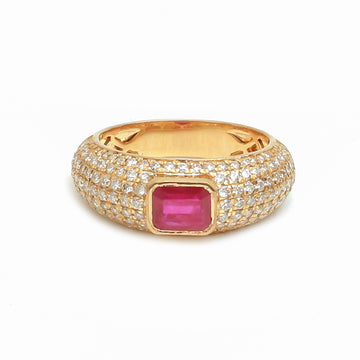 JPRG-4234/10367 Ruby Diamond Ring | 18K