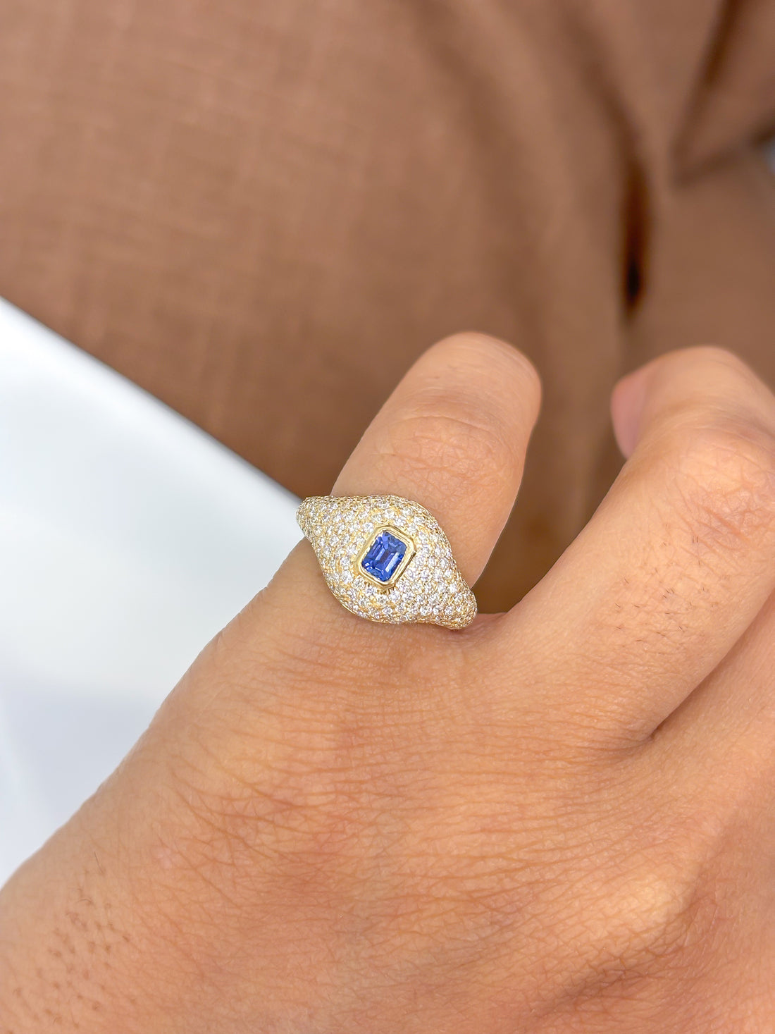JPRG-4235/10368 Blue Sapphire Diamond Ring | 18K