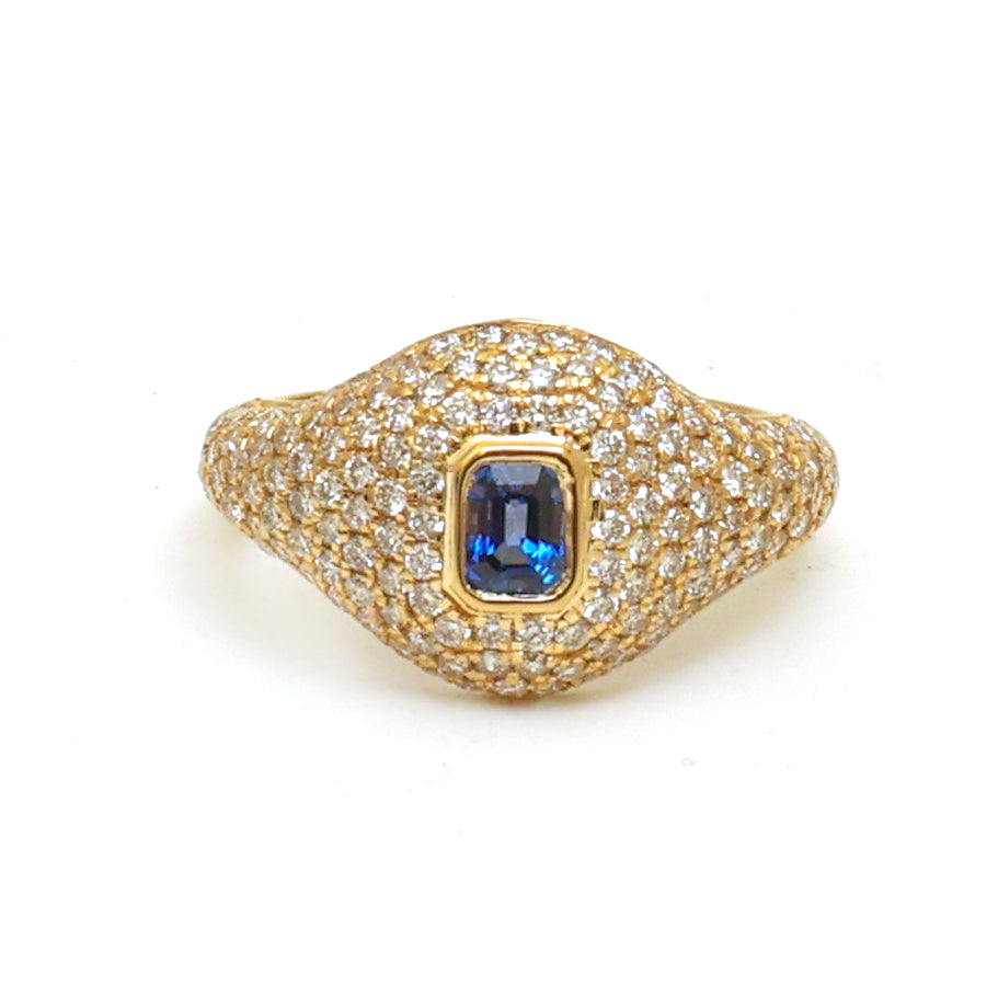JPRG-4235/10368 Blue Sapphire Diamond Ring | 18K