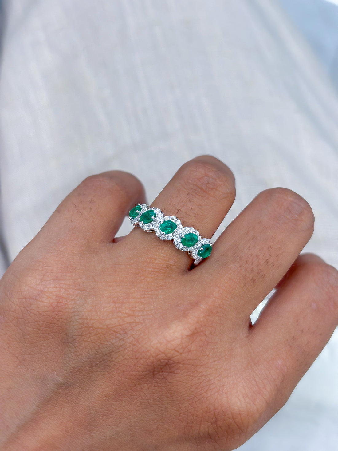 JPRG-4238/10374 Emerald Diamond Ring | 18K