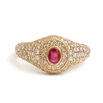 JPRG-4244/10409 Ruby Diamond Ring | 18K