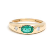 JPRG-4248/10422 Emerald Diamond Ring | 18K