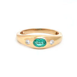 JPRG-4251/10425 Emerald Diamond Ring | 18K