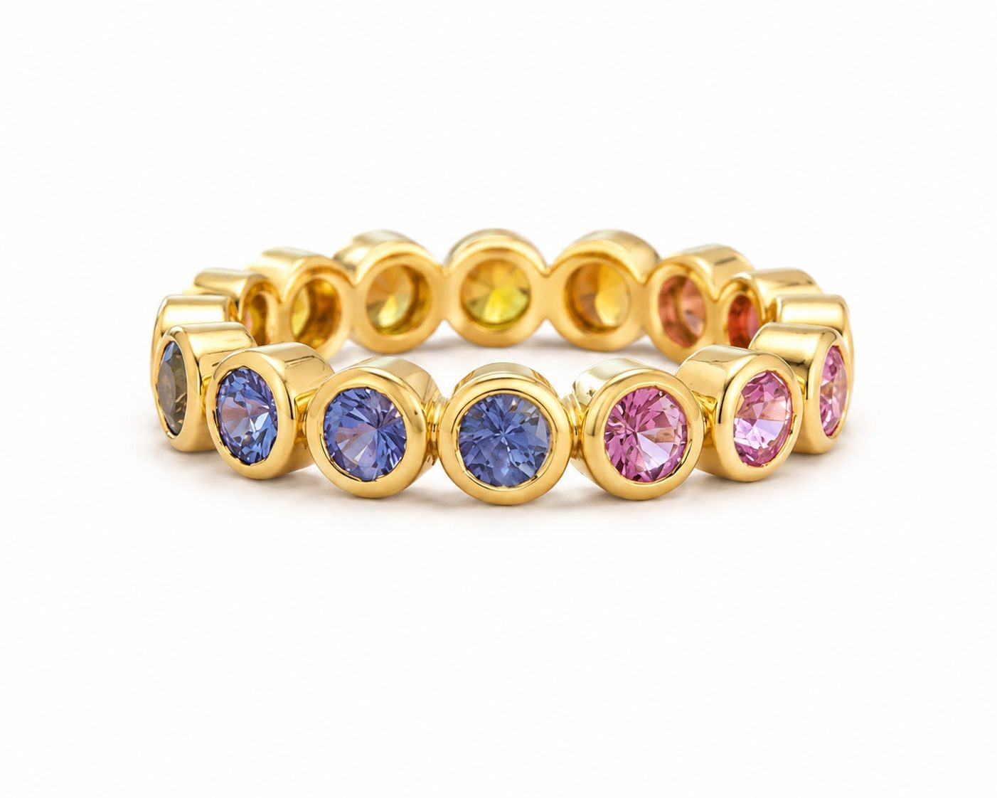 JPRG-4271/10460 Rainbow Sapphire Ring | 14K