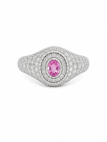 JPRG-4285/10495 Pink Sapphire Diamond Ring | 14K