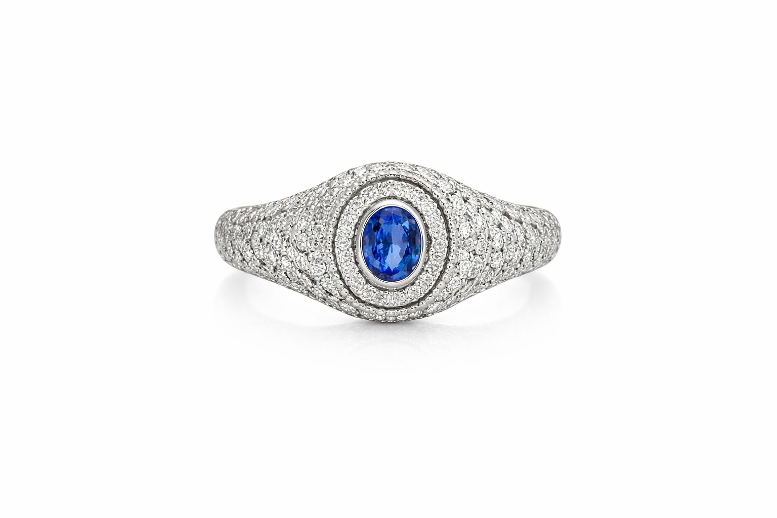 JPRG-4289/10499 Blue Sapphire Diamond Ring | 18K